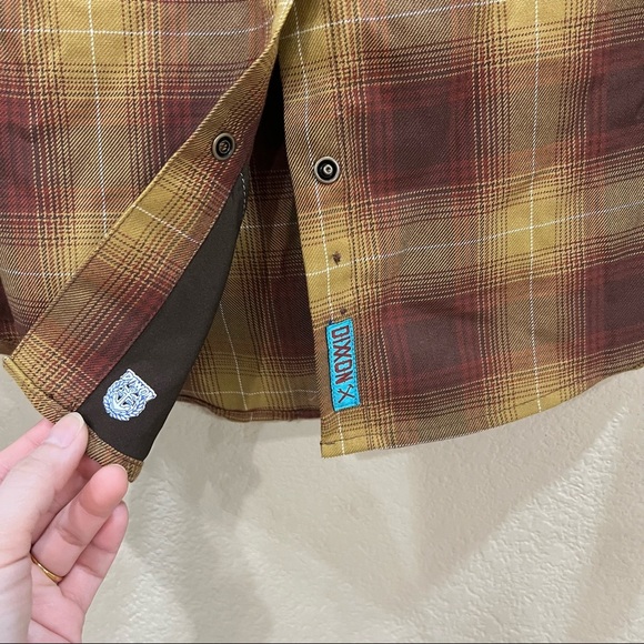 Dixxon Flannel Pearl Snap Goldfield Plaid Long Sleeve Women's Sz M Western Boho - Picture 5 of 12